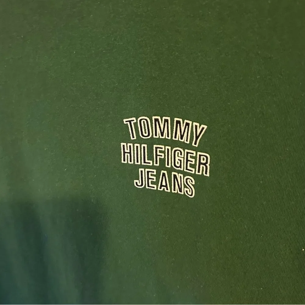 Vintage Tommy Hilfiger Men’s Logo Shirt 90s Green Size XL